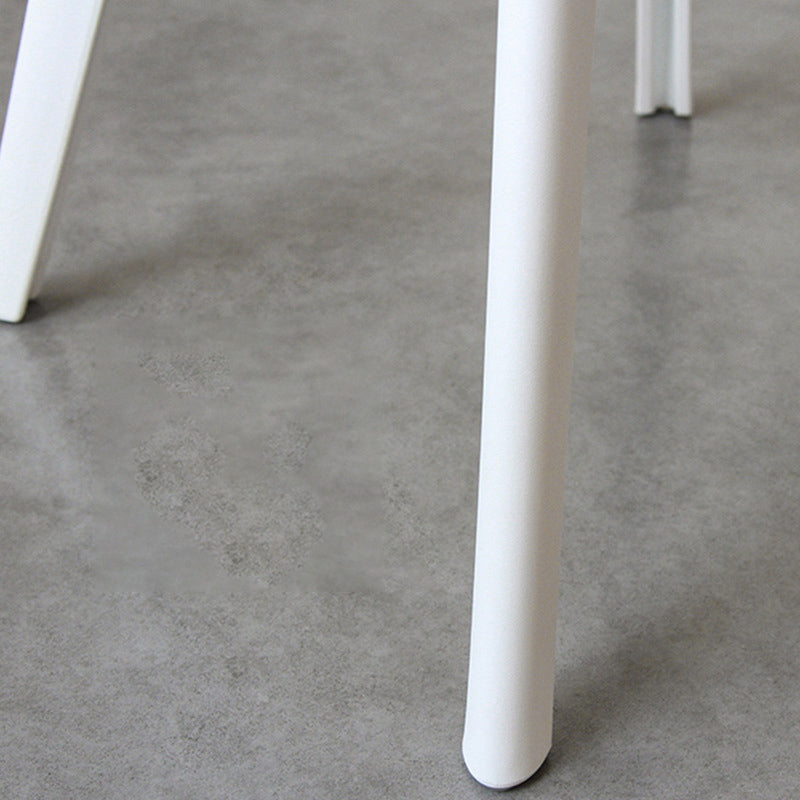 Nordic Style Armless Side Chairs Plastic Chairs with Plastic Legs for Home Use