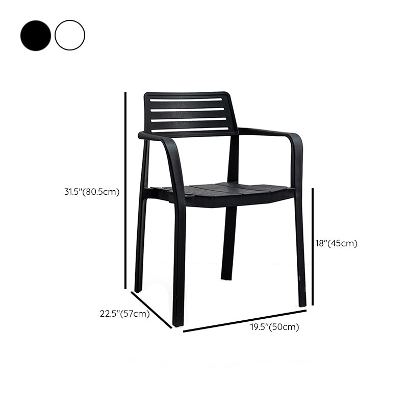 Nordic Style Arm Side Chairs Plastic Chairs with 4 Legs for Home Use