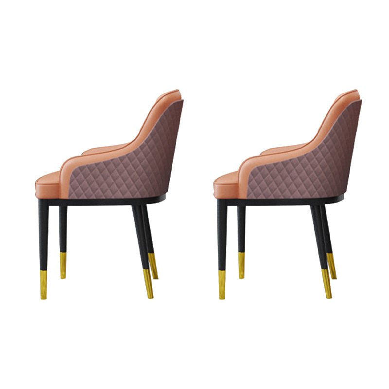 Glam Kitchen Dining Arm Chairs Faux Leather Kitchen Dining Chairs