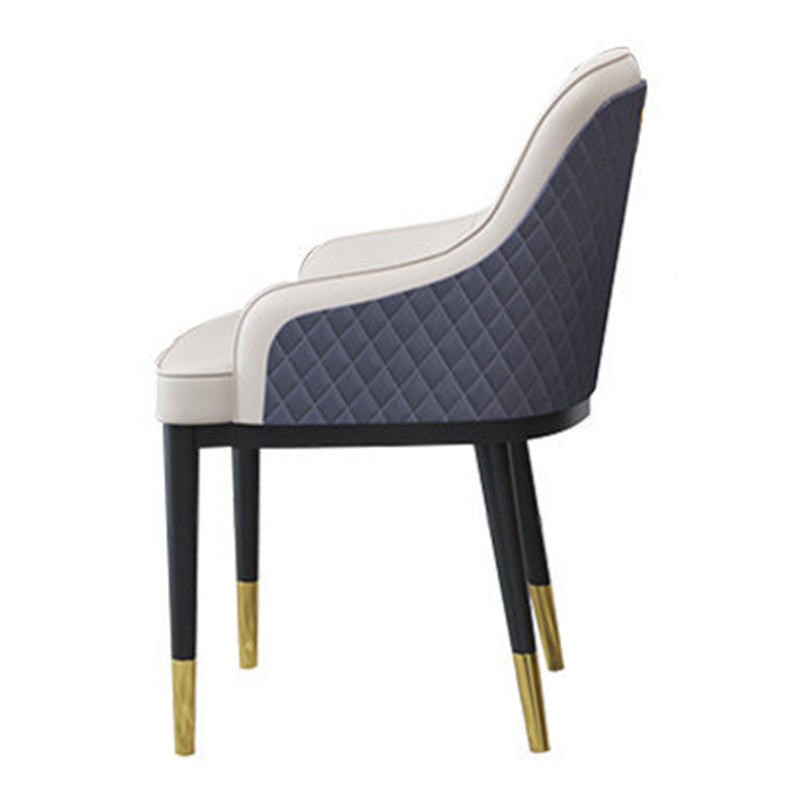 Glam Kitchen Dining Arm Chairs Faux Leather Kitchen Dining Chairs