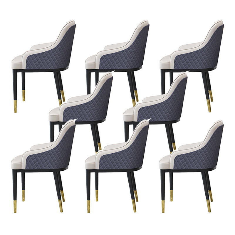 Glam Kitchen Dining Arm Chairs Faux Leather Kitchen Dining Chairs