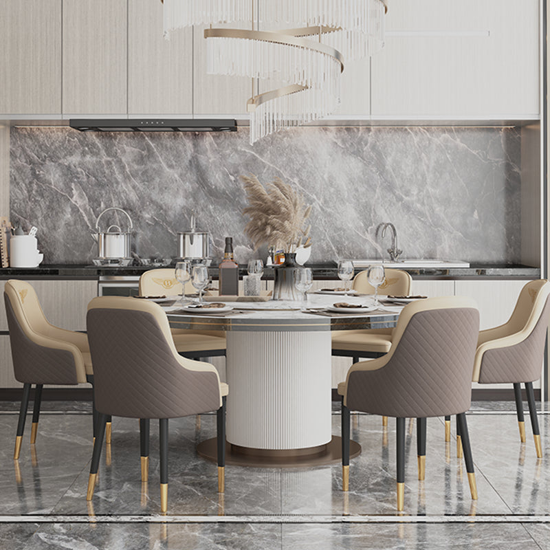 Glam Kitchen Dining Arm Chairs Faux Leather Kitchen Dining Chairs