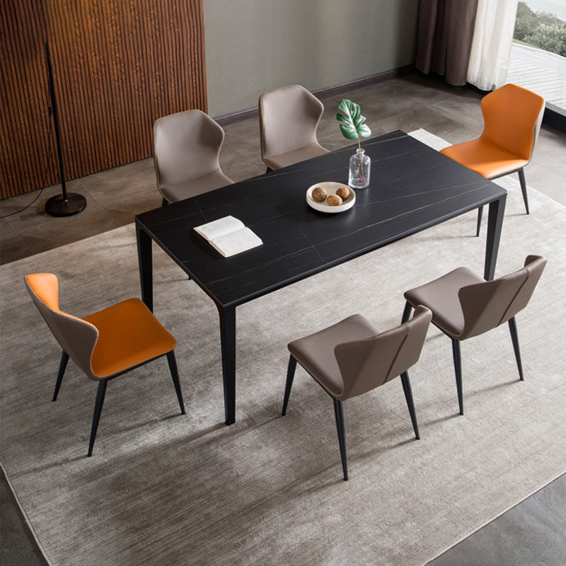 Modern Style Armless Side Chairs Windsor Back Side Chair with Metal Legs