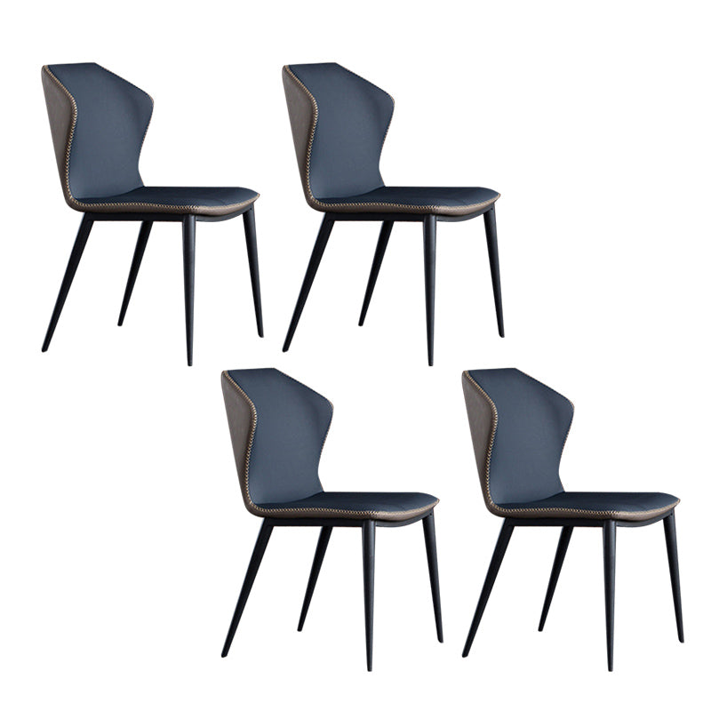 Modern Style Armless Side Chairs Windsor Back Side Chair with Metal Legs
