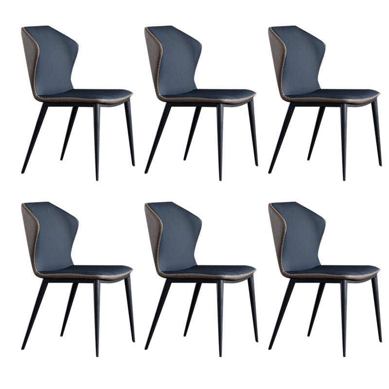 Modern Style Armless Side Chairs Windsor Back Side Chair with Metal Legs