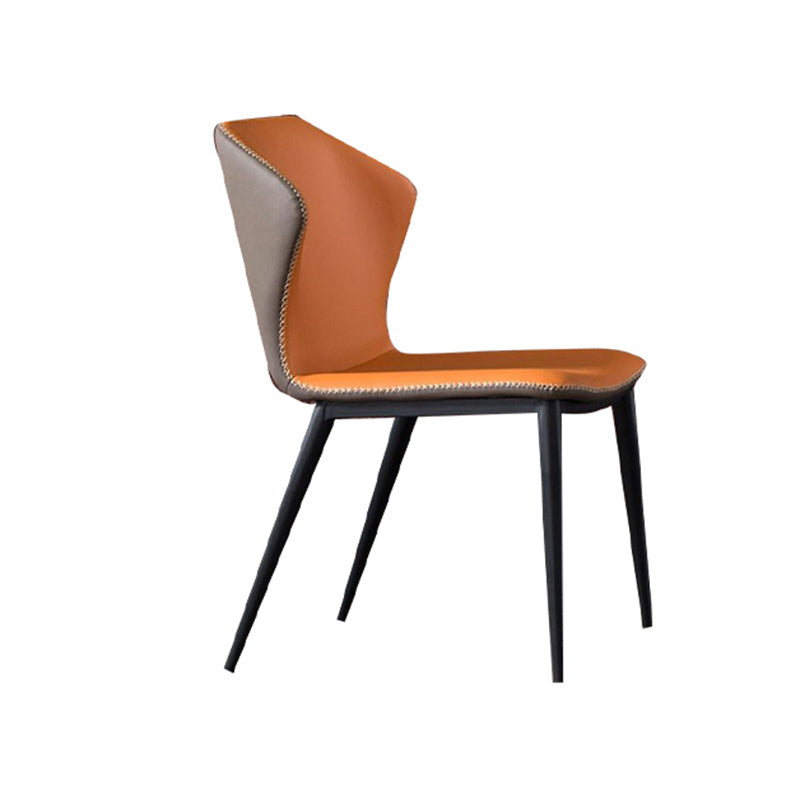 Modern Style Armless Side Chairs Windsor Back Side Chair with Metal Legs