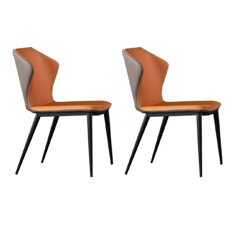 Modern Style Armless Side Chairs Windsor Back Side Chair with Metal Legs