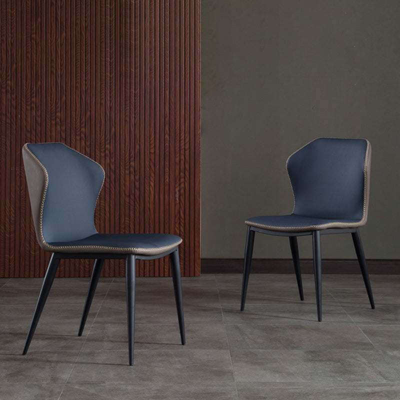 Modern Style Armless Side Chairs Windsor Back Side Chair with Metal Legs