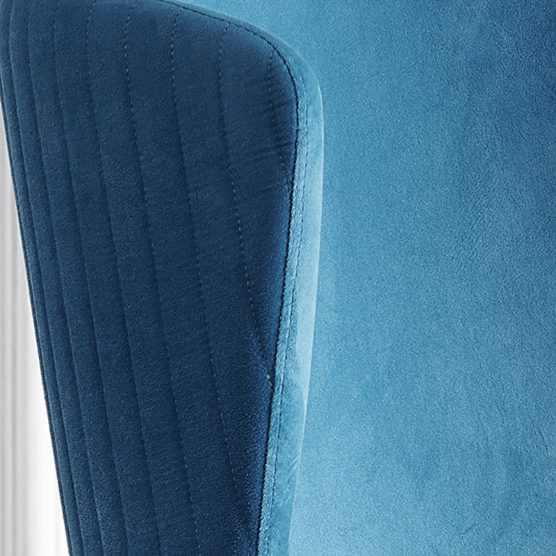 Glam Style Armless Side Chairs Wooden Chair with Wood Legs for Kitchen