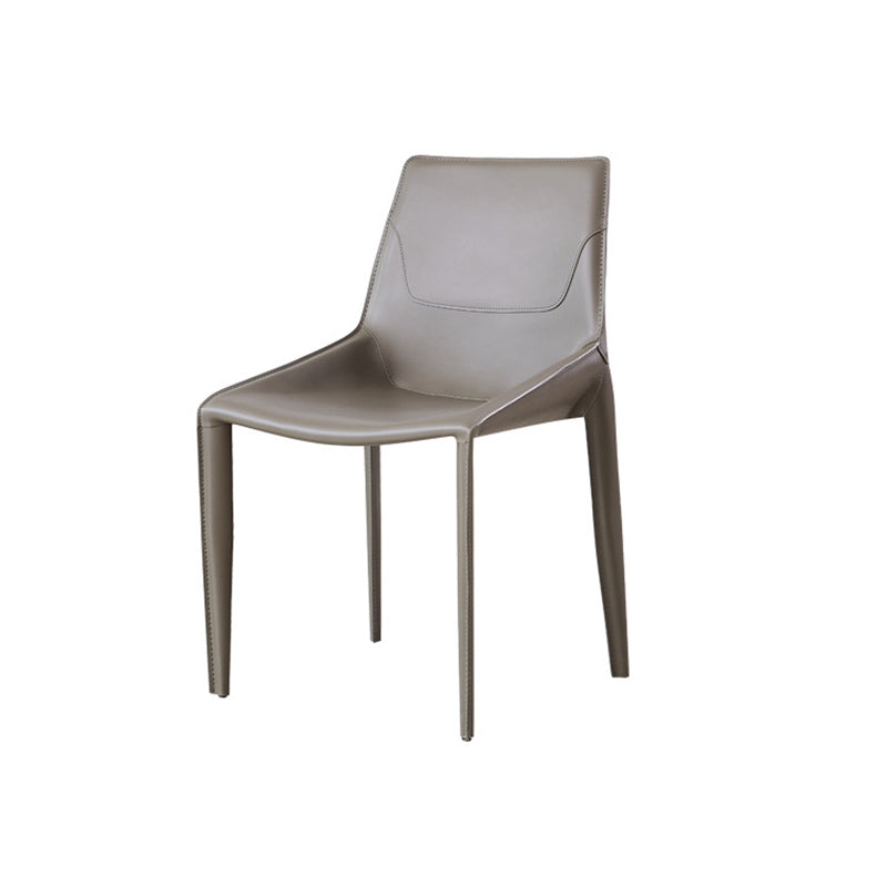 Upholstered Dining Armless Chairs Faux Leather Kitchen Dining Chairs