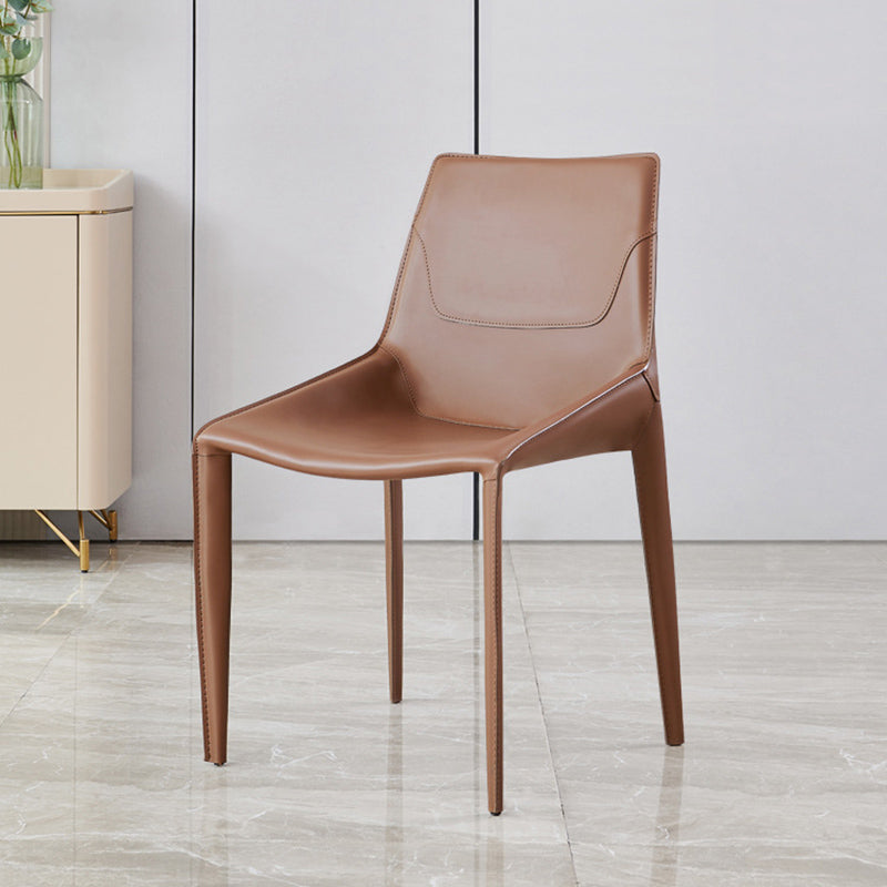 Upholstered Dining Armless Chairs Faux Leather Kitchen Dining Chairs