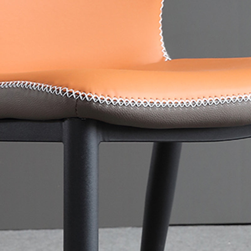 Wingback Side Chairs Faux Leather Kitchen Dining Armless Chairs