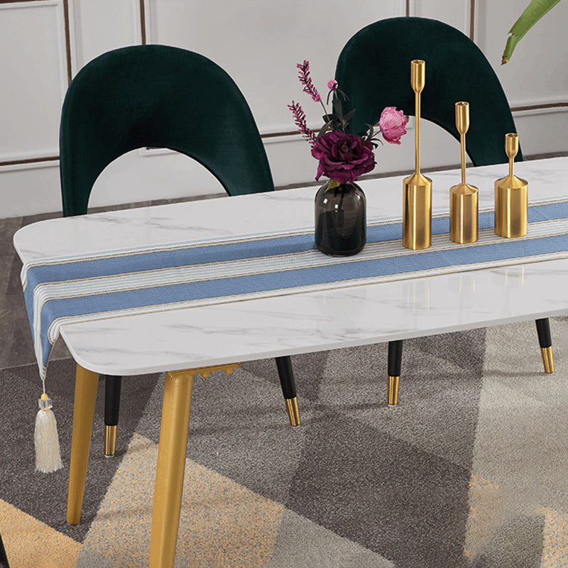 Glam Arm Chair Fabric Open Back Dining Chair for Dining Room