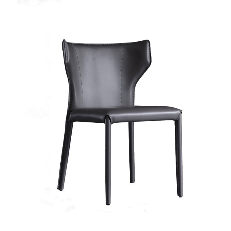 Industrial Wingback Side Chair Upholstered Armless Dining Chairs