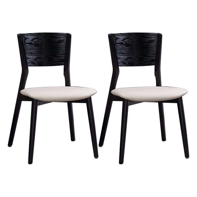 Modern Side Chair Solid Wood Open Back Dining Chair for Home