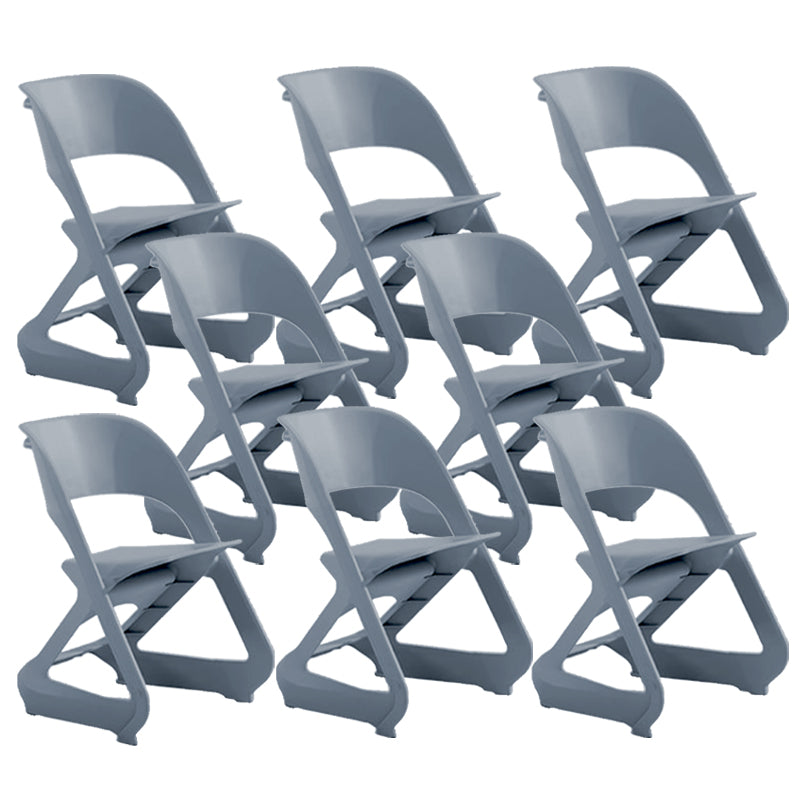 Contemporary Plastic Dining Armless Chair Kitchen Open Back Chair for Home