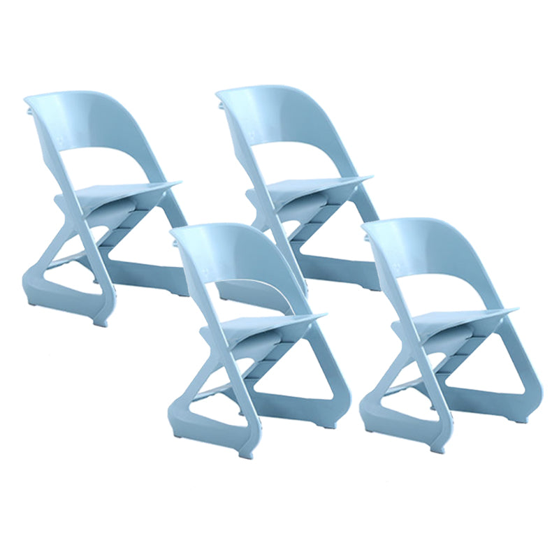 Contemporary Plastic Dining Armless Chair Kitchen Open Back Chair for Home