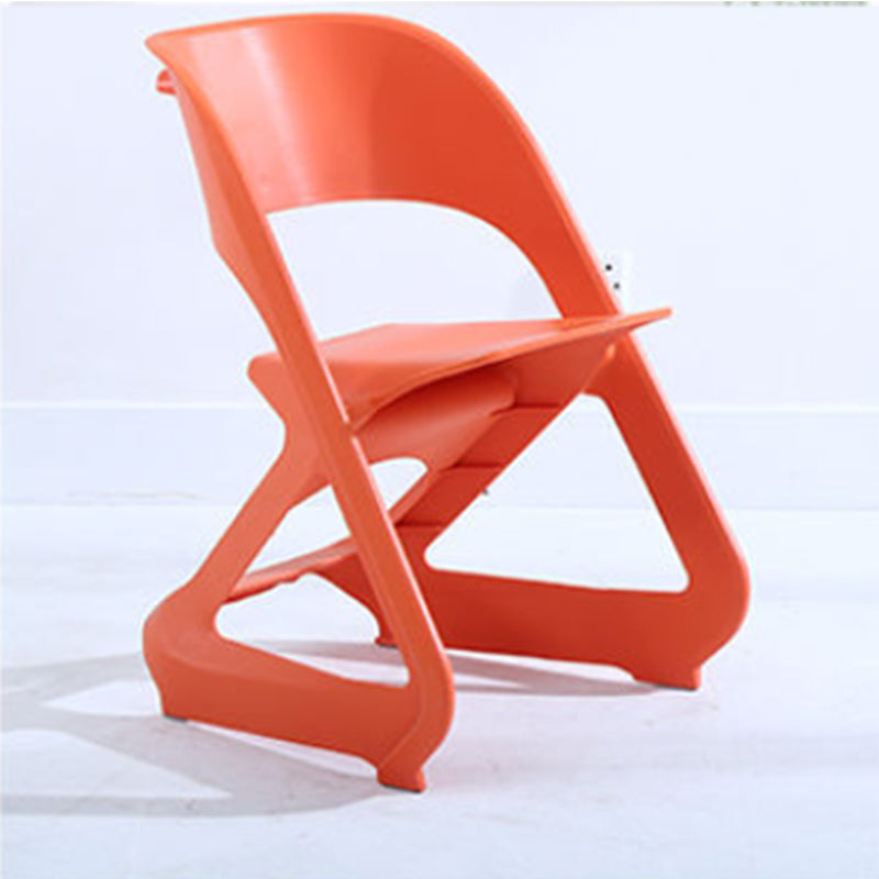 Contemporary Plastic Dining Armless Chair Kitchen Open Back Chair for Home