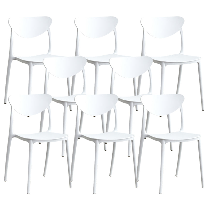 Contemporary Kitchen Dining Chair Plastic Open Back Side Chair
