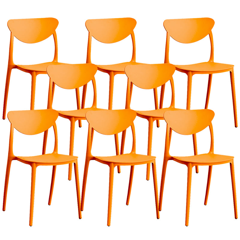 Contemporary Kitchen Dining Chair Plastic Open Back Side Chair