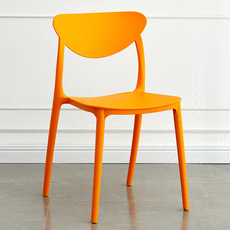 Contemporary Kitchen Dining Chair Plastic Open Back Side Chair