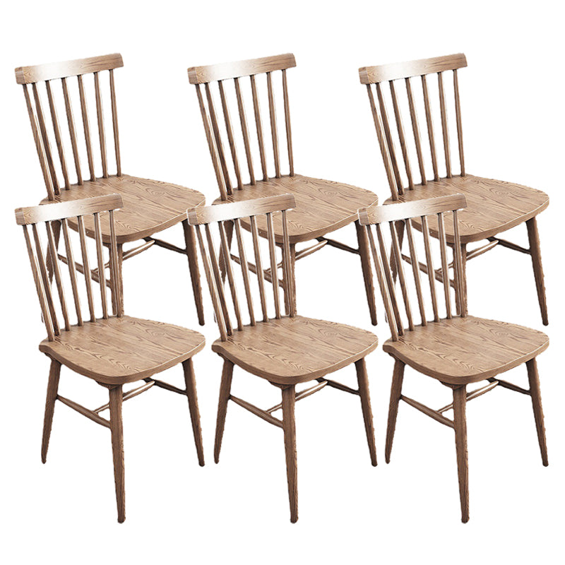 Solid Wood Side Chair Modern Slat Back Dining Chair for Home