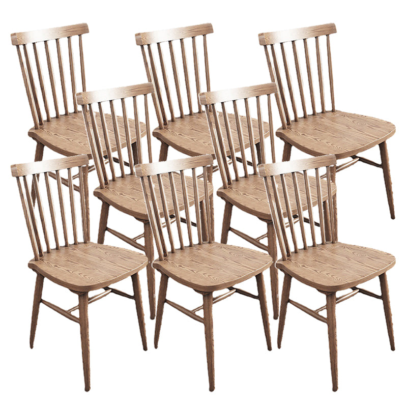 Solid Wood Side Chair Modern Slat Back Dining Chair for Home