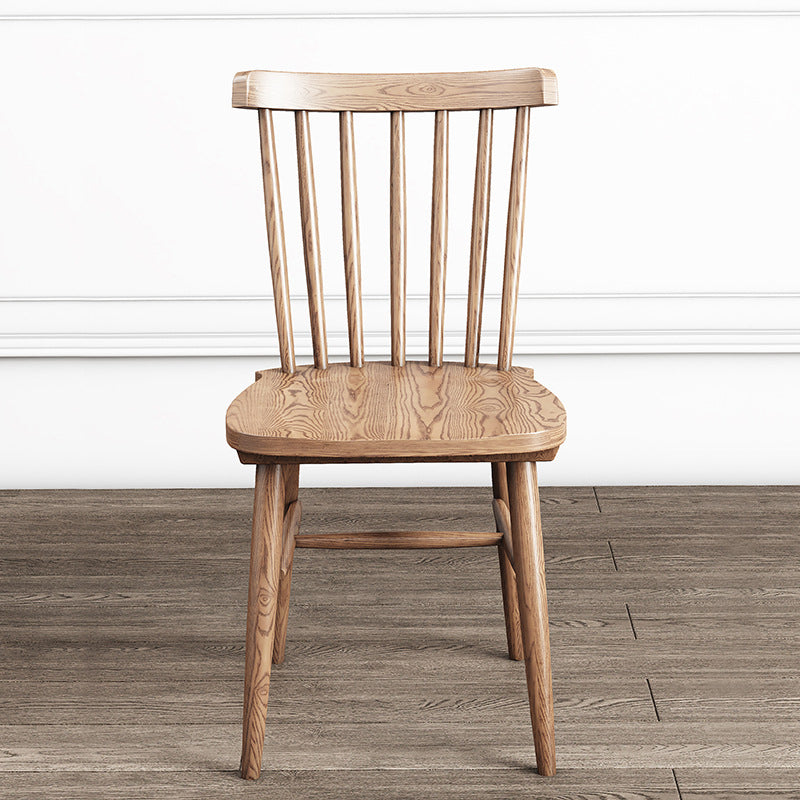 Solid Wood Side Chair Modern Slat Back Dining Chair for Home