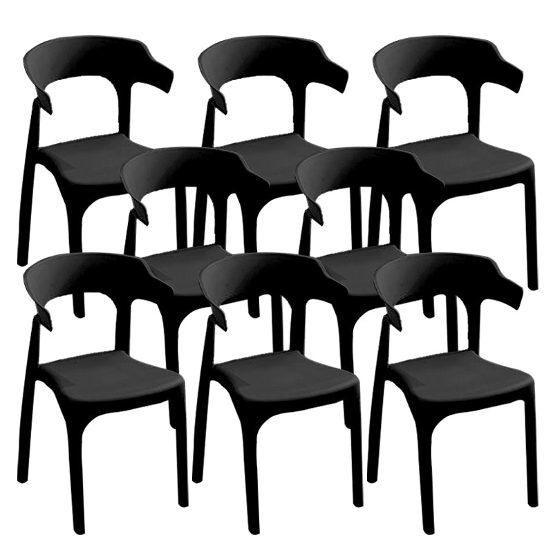 Dining Room Armless Chairs Plastic Contemporary Style Chair for Home