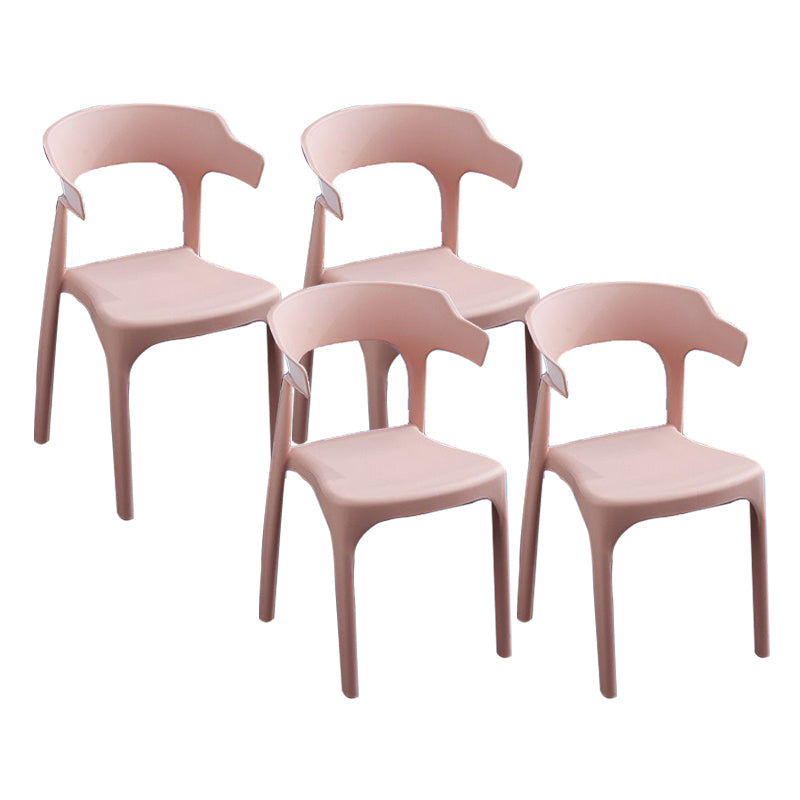 Dining Room Armless Chairs Plastic Contemporary Style Chair for Home