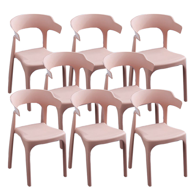 Dining Room Armless Chairs Plastic Contemporary Style Chair for Home