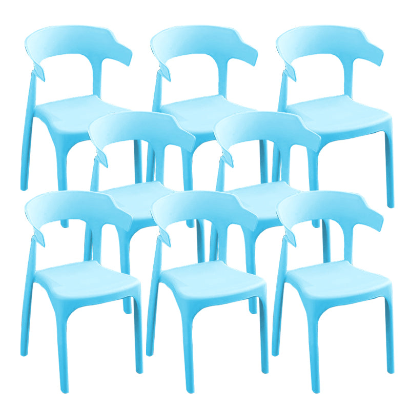Dining Room Armless Chairs Plastic Contemporary Style Chair for Home