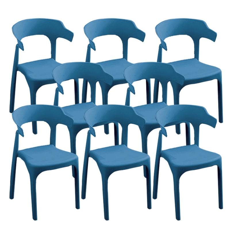 Dining Room Armless Chairs Plastic Contemporary Style Chair for Home