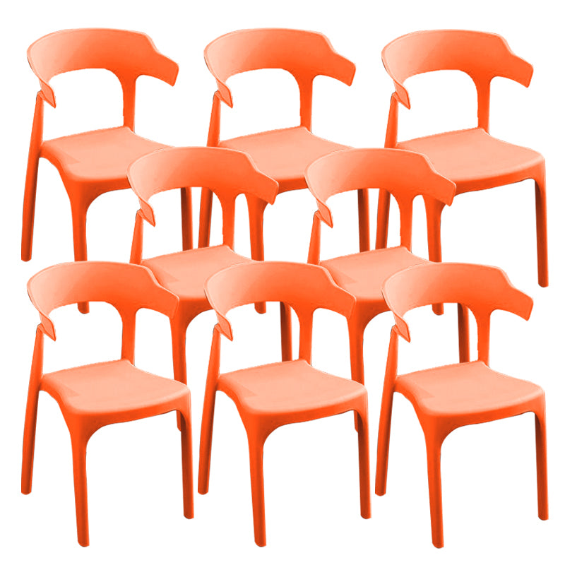 Dining Room Armless Chairs Plastic Contemporary Style Chair for Home