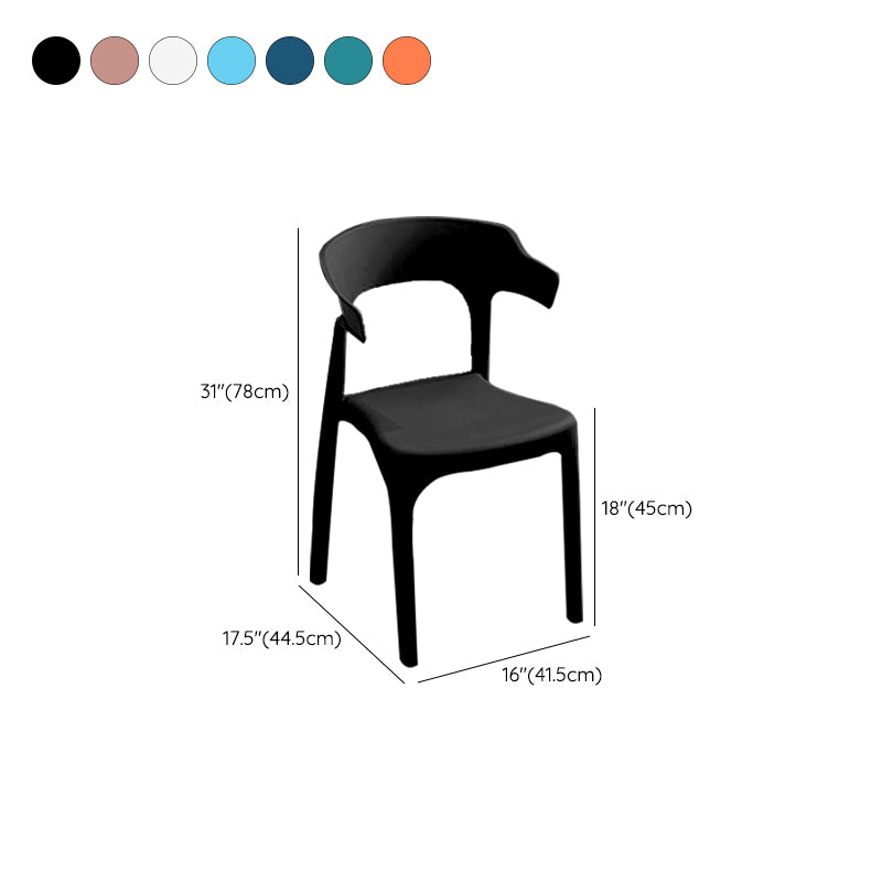 Dining Room Armless Chairs Plastic Contemporary Style Chair for Home