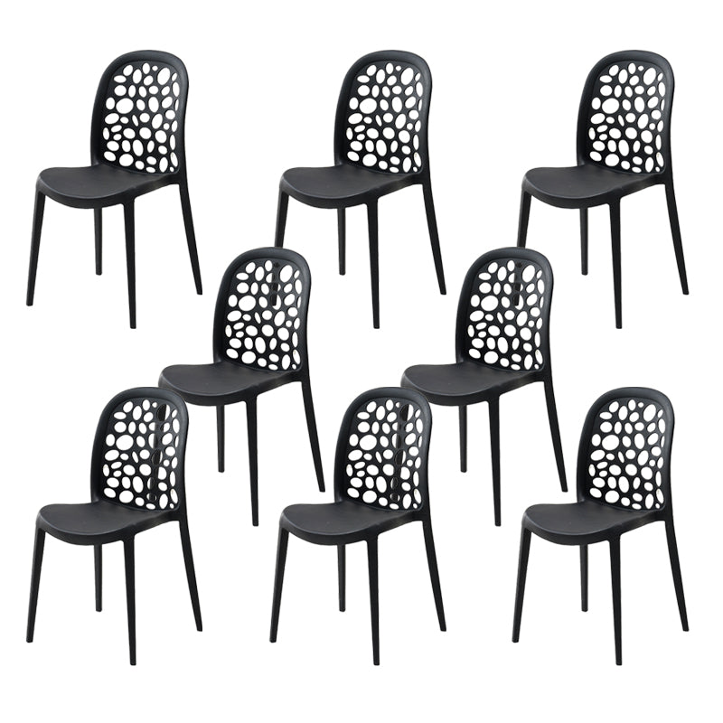 Contemporary Kitchen Dining Side Chair Plastic Armless Chair