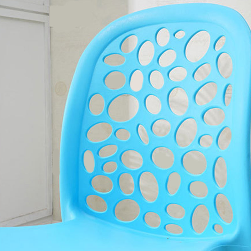 Contemporary Kitchen Dining Side Chair Plastic Armless Chair
