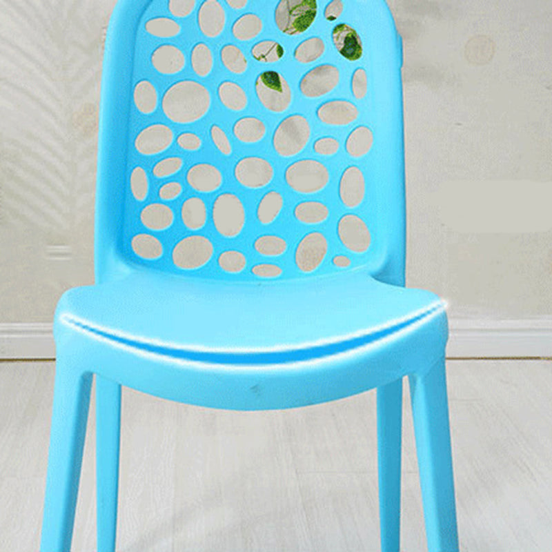 Contemporary Kitchen Dining Side Chair Plastic Armless Chair