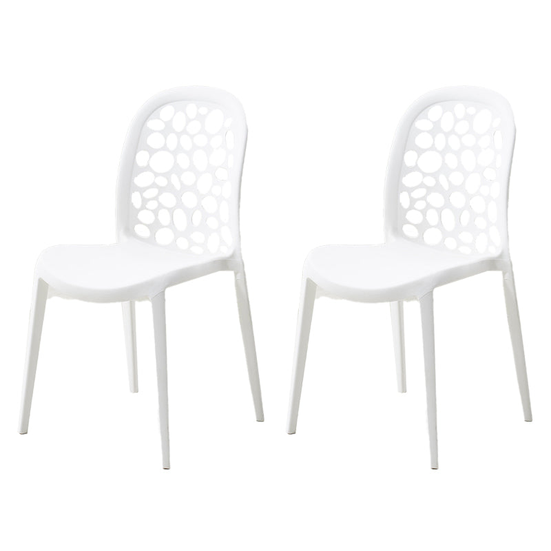 Contemporary Kitchen Dining Side Chair Plastic Armless Chair