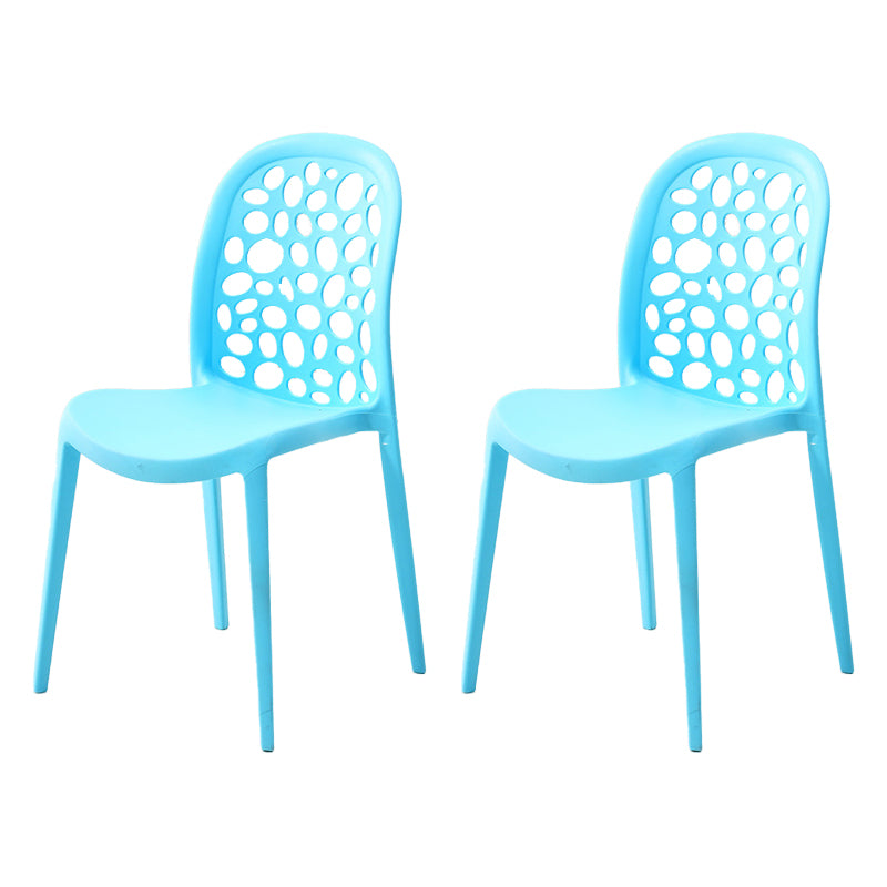 Contemporary Kitchen Dining Side Chair Plastic Armless Chair