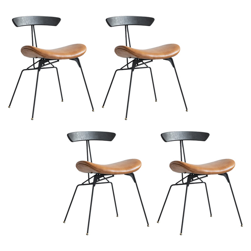 Industrial Upholstered Armless Dining Chairs Indoor Side Chair