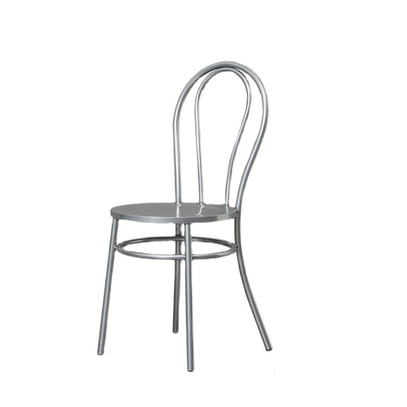Industrial Windsor Back Armless Chair Metal Dining Room Chairs