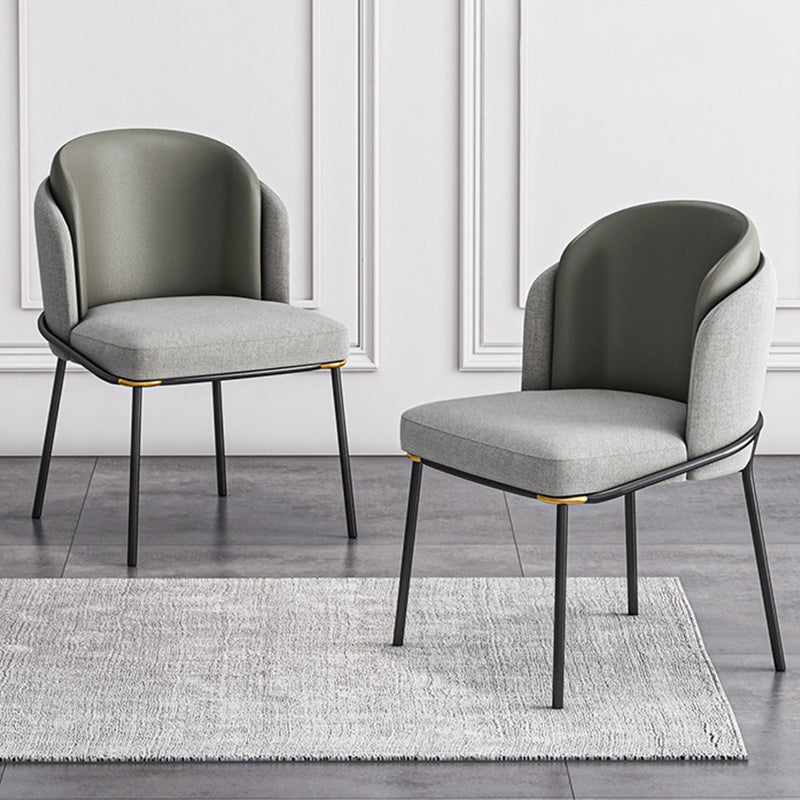 Glam Parsons Side Chair Upholstered Indoor Dining Chair for Home