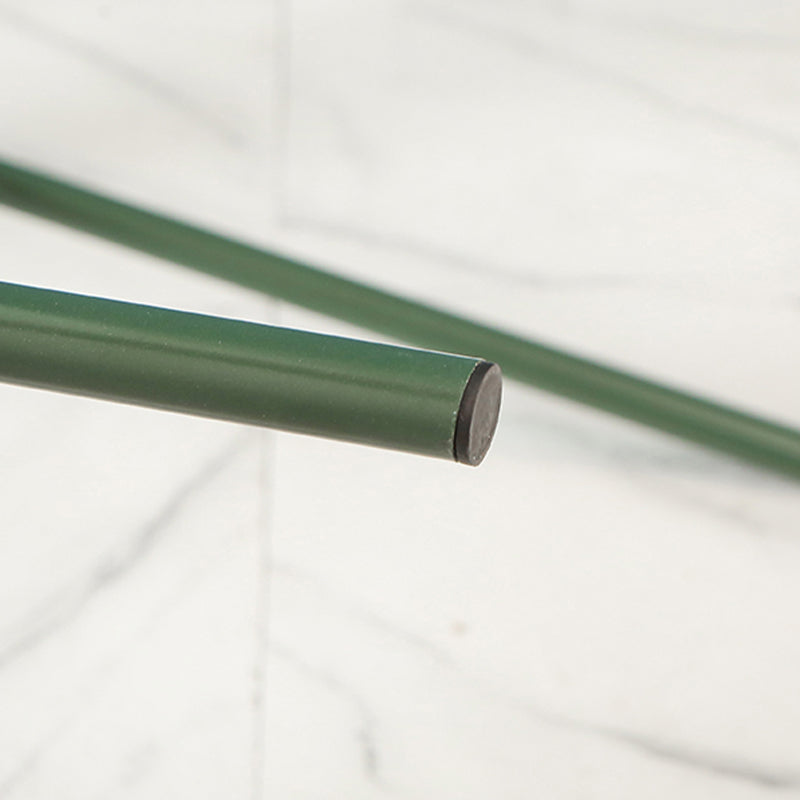 Industrial Indoor-Outdoor Chair Open Back Upholstered Dining Arm Chair