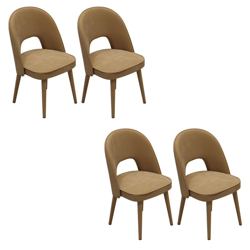 Modern Parsons Dining Chair Velvet Indoor Dining Chair for Living Room