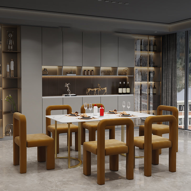 Modern Parsons Dining Chair Velvet Dining Chair for Dining Room