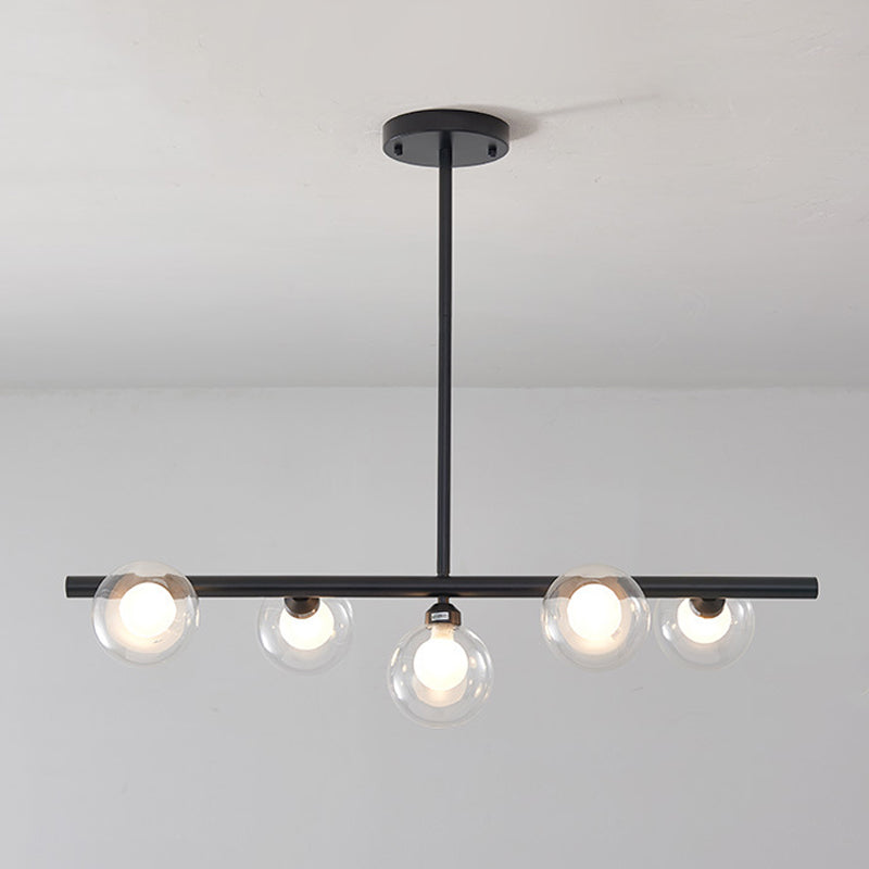 Simplicity Island Lighting Fixture Glass Shade Hanging Light for Dining Room