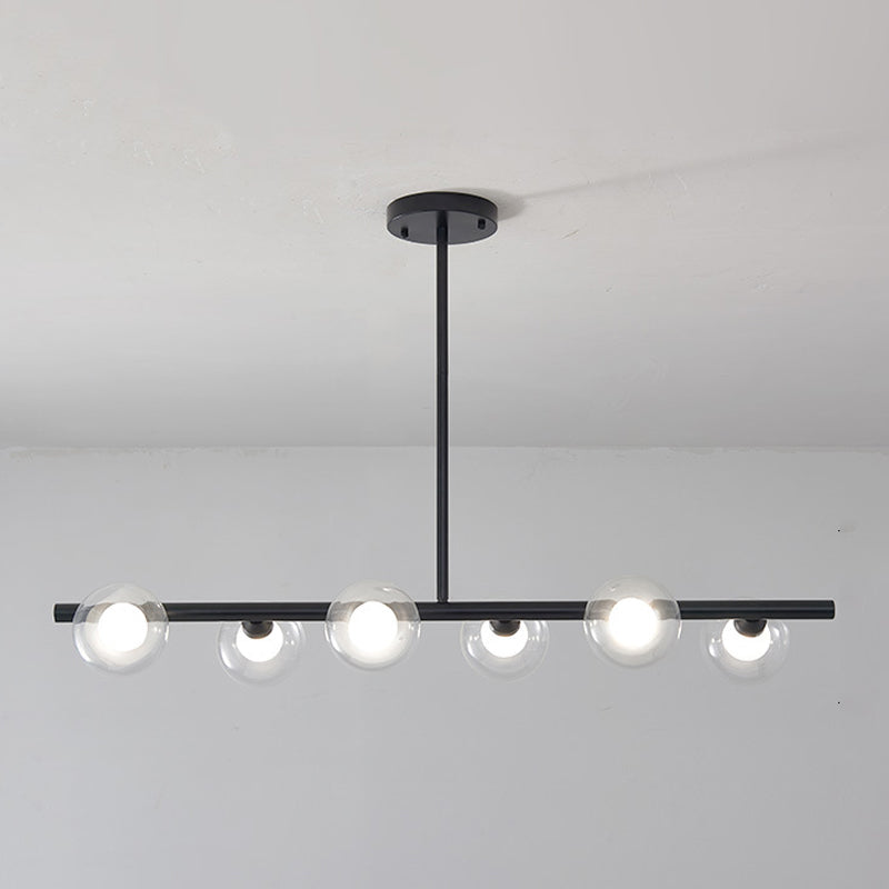 Simplicity Island Lighting Fixture Glass Shade Hanging Light for Dining Room