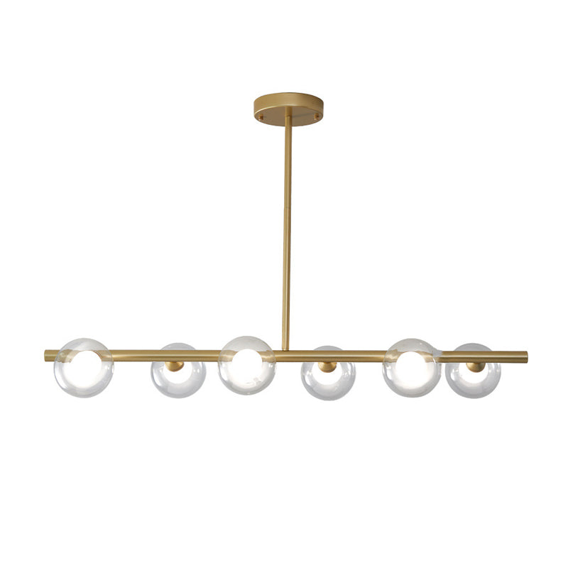Simplicity Island Lighting Fixture Glass Shade Hanging Light for Dining Room