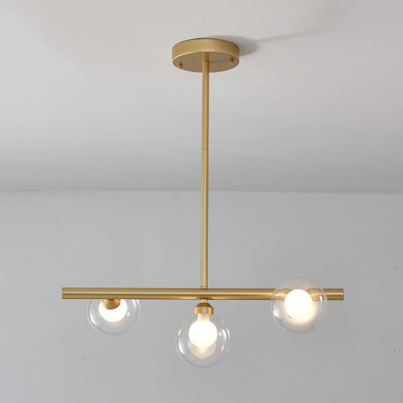 Simplicity Island Lighting Fixture Glass Shade Hanging Light for Dining Room